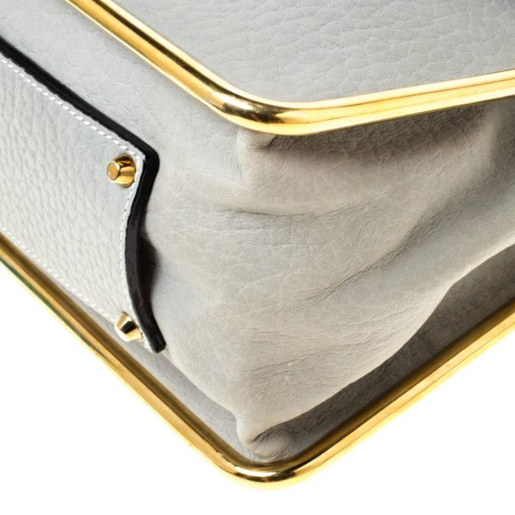 Pre Owned Chloe Grey Leather Sally Medium Shoulder Bag