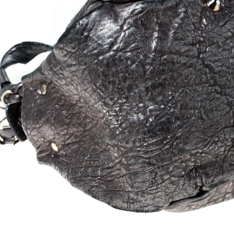 Pre Owned Chloe Silver Leather Heloise Satchel