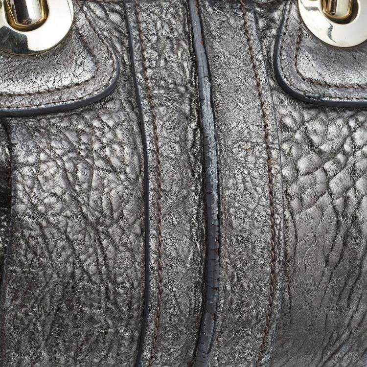 Pre Owned Chloe Silver Leather Heloise Satchel