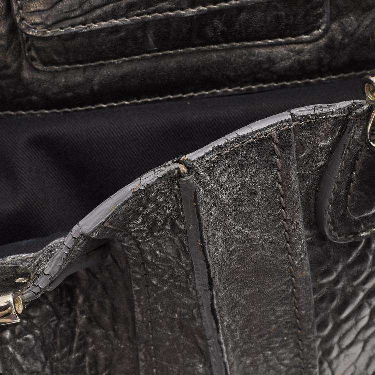 Pre Owned Chloe Silver Leather Heloise Satchel