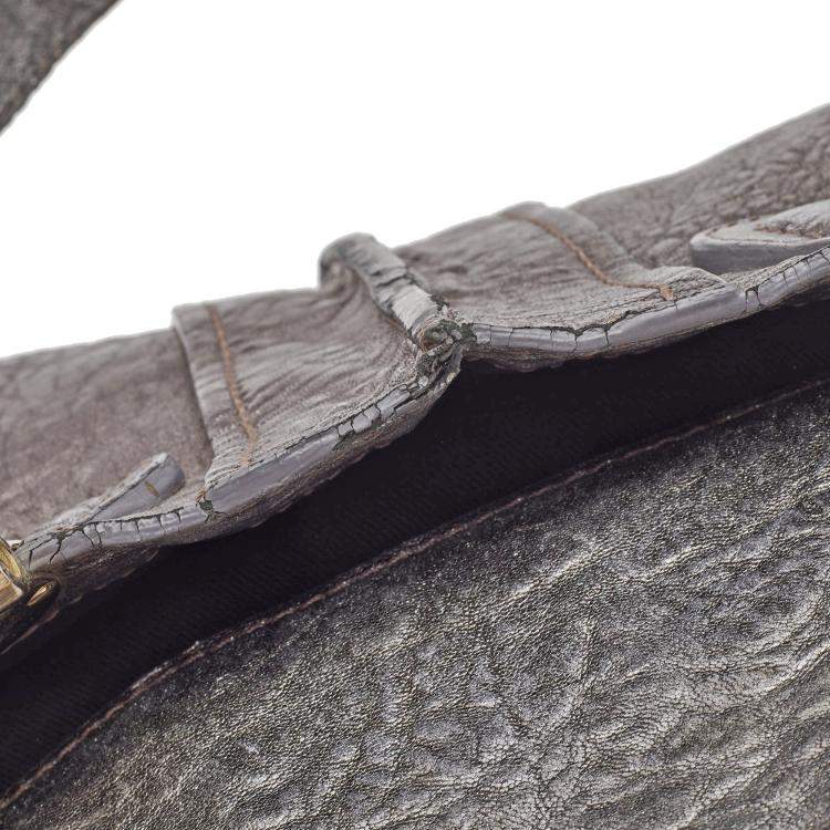 Pre Owned Chloe Silver Leather Heloise Satchel