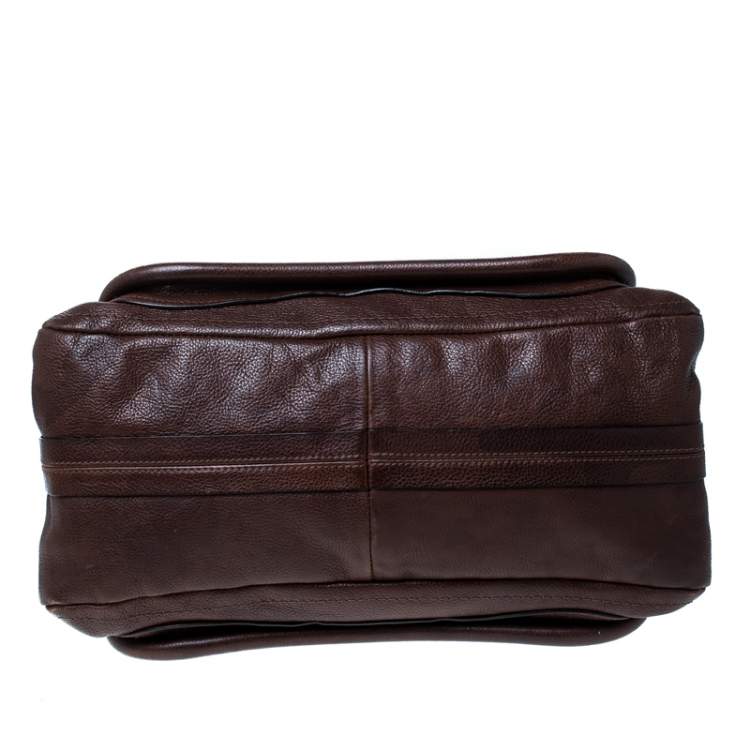 Pre Owned Chloe Brown Leather Paraty Shoulder Bag