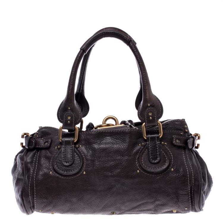 Pre Owned Chloe Chocolate Brown Leather Medium Paddington Satchel