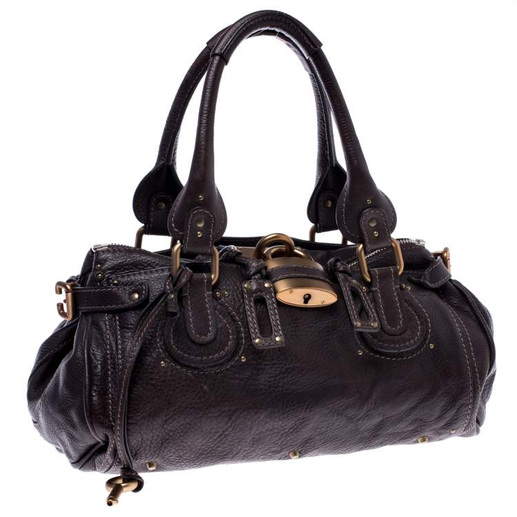 Pre Owned Chloe Chocolate Brown Leather Medium Paddington Satchel