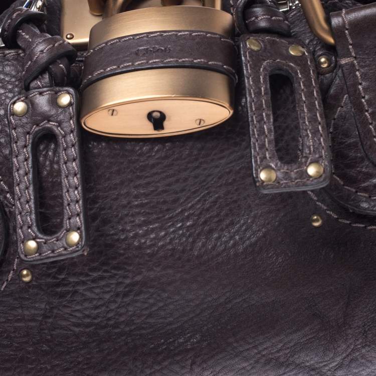 Pre Owned Chloe Chocolate Brown Leather Medium Paddington Satchel