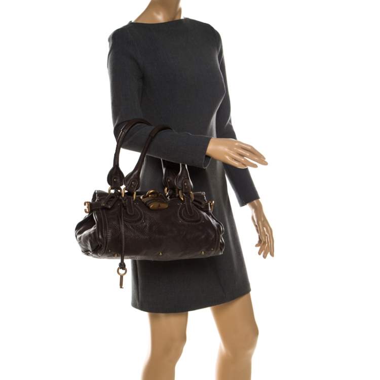 Pre Owned Chloe Chocolate Brown Leather Medium Paddington Satchel