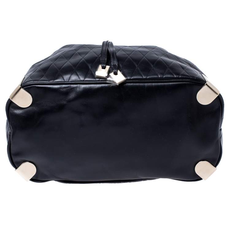 Pre Owned Chloe Black Quilted Leather Charlie Bucket Bag 