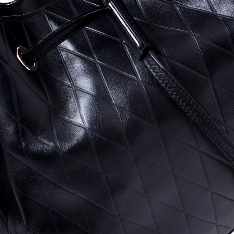 Pre Owned Chloe Black Quilted Leather Charlie Bucket Bag 