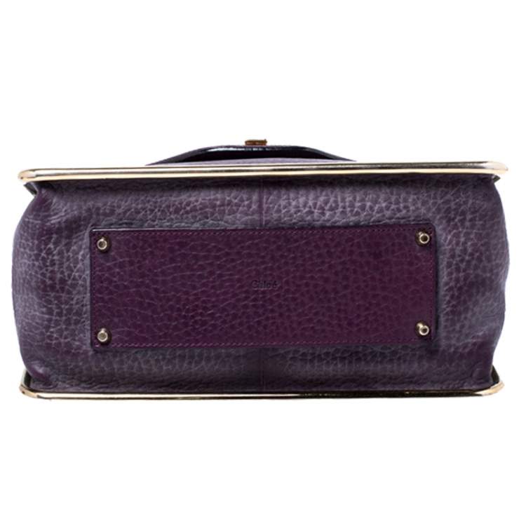 مملوكة مسبقًا Chloe Purple Leather Medium Sally Shoulder Bag