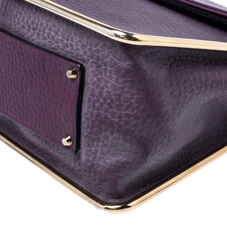 مملوكة مسبقًا Chloe Purple Leather Medium Sally Shoulder Bag