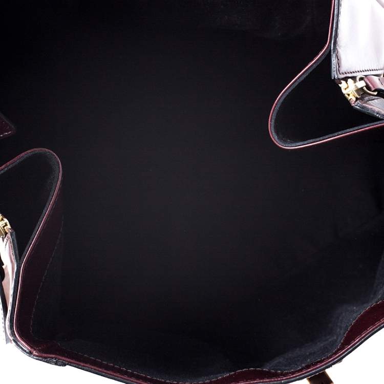 Pre Owned Chloe Burgundy Leather Top Handle Bag