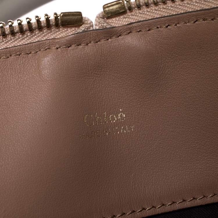 Pre Owned Chloe Beige/Brown Leather Medium Baylee Tote