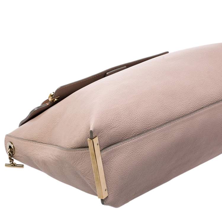 Pre Owned Chloe Tricolor Leather Large Clare Shoulder Bag