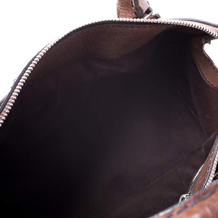 مملوكة مسبقًا Chloe Brown Leather Edith Satchel 