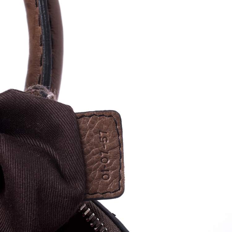 مملوكة مسبقًا Chloe Brown Leather Edith Satchel 