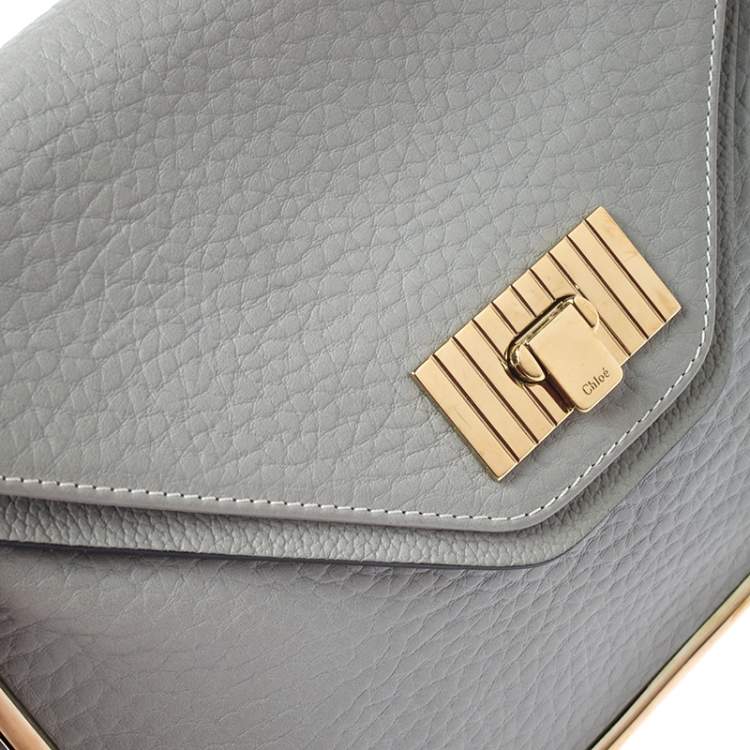 Pre Owned Chloe Pale Blue Leather Medium Sally Flap Shoulder Bag