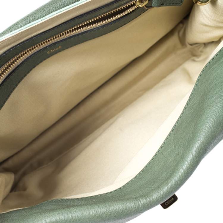 Pre Owned Chloe Bicolor Python and Leather Medium Sally Shoulder Bag