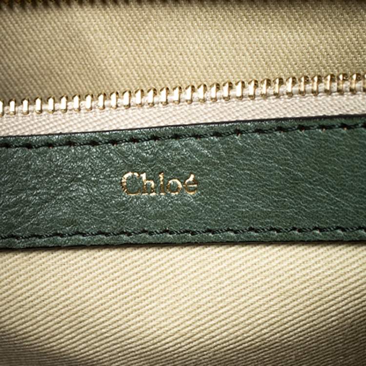 Pre Owned Chloe Bicolor Python and Leather Medium Sally Shoulder Bag
