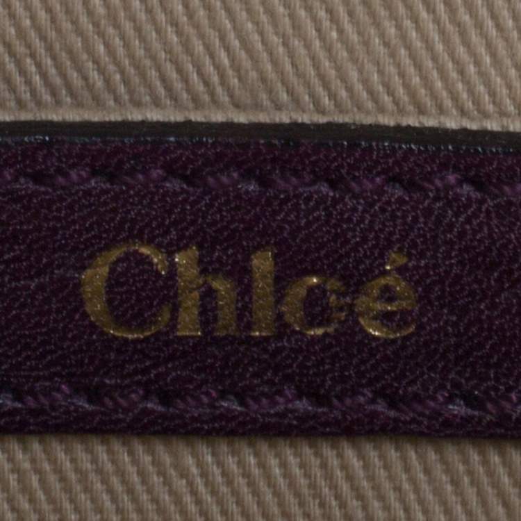 Pre Owned Chloe Purple Leather Small Sally Shoulder Bag