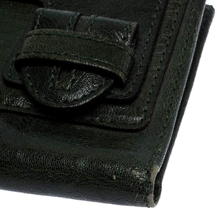 Pre Owned Chloe Green Leather Bifold Wallet