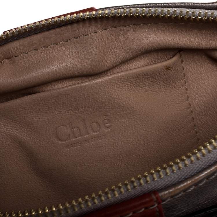 Pre Owned Chloe Metallic Silver Leather Nicosi Pouch