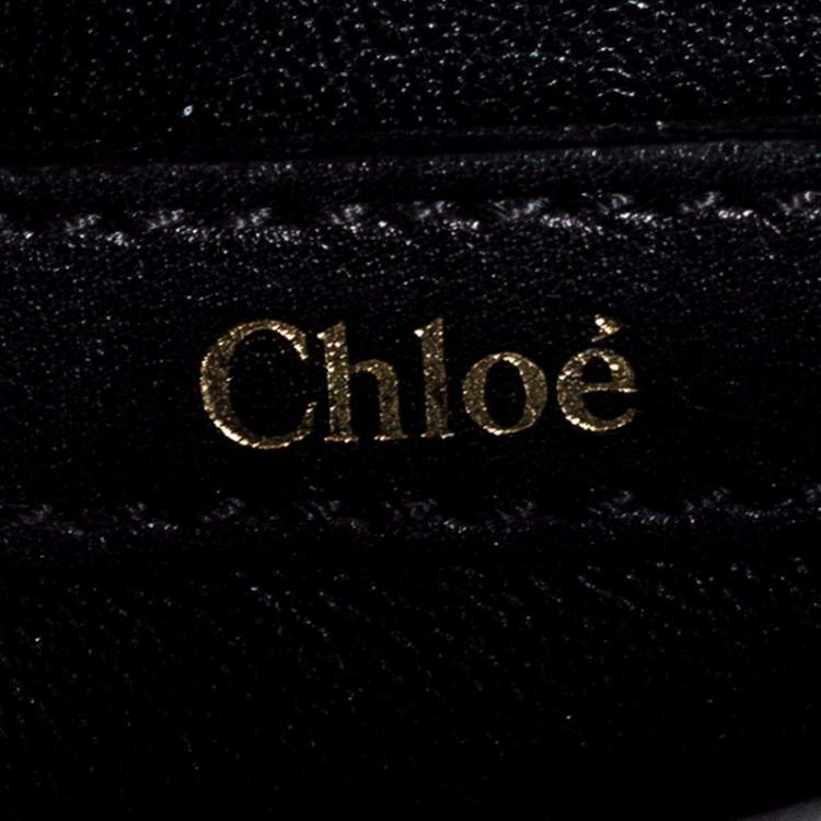 مملوكة مسبقًا Chloe Beige Lizard and Leather Frame Sally Shoulder Bag