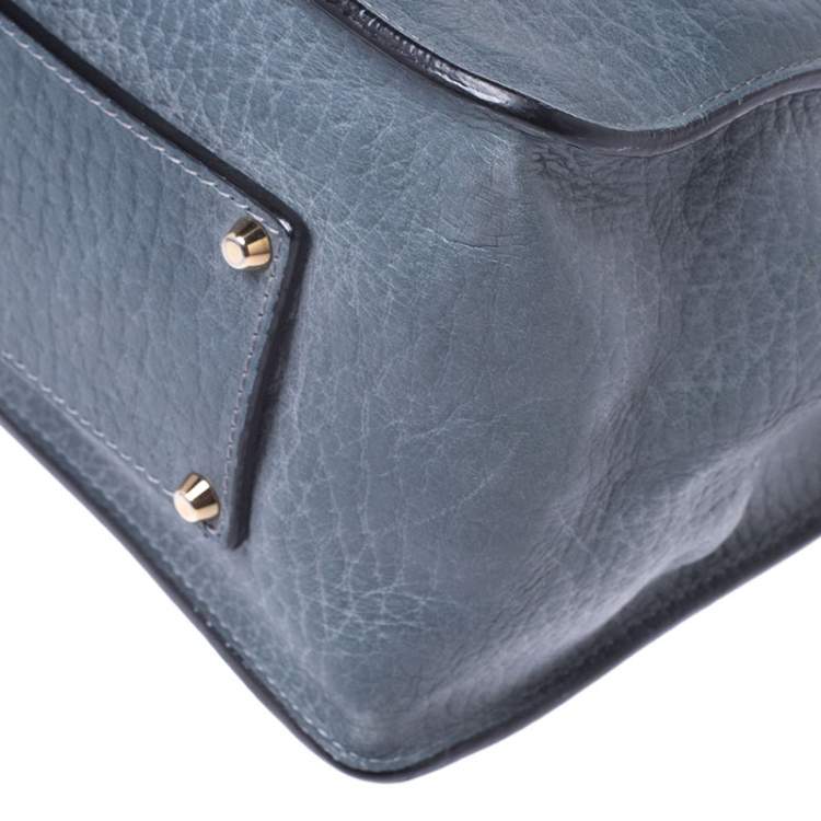 Pre Owned Chloe Grey Leather Medium Sally Flap Shoulder Bag