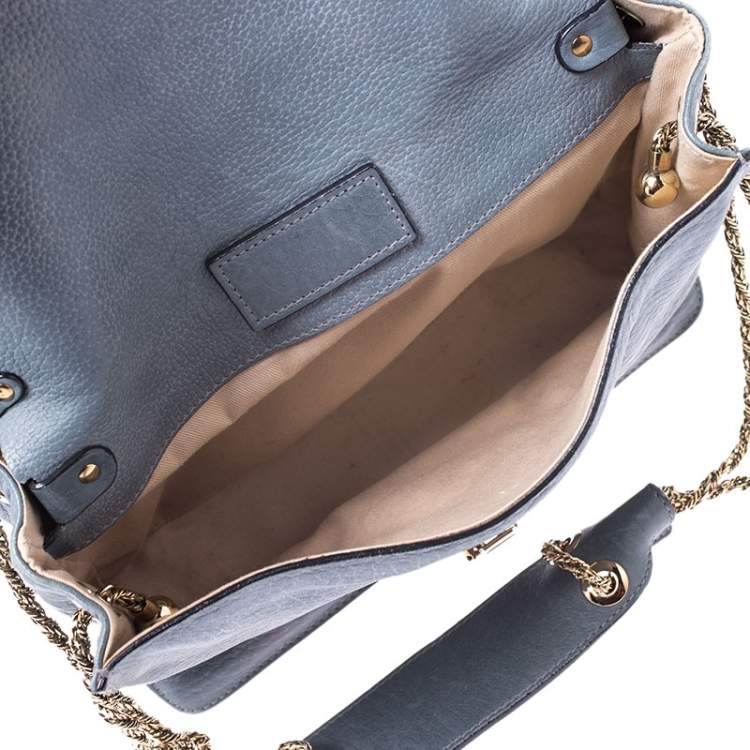 Pre Owned Chloe Grey Leather Medium Sally Flap Shoulder Bag