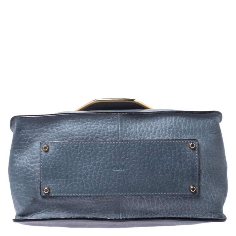 Pre Owned Chloe Grey Leather Medium Sally Flap Shoulder Bag