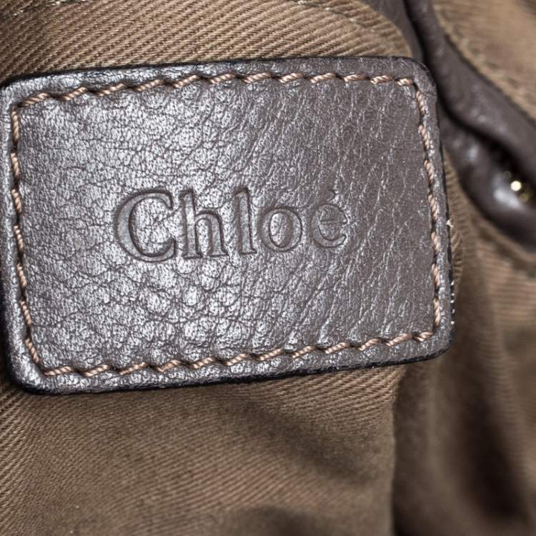 Pre Owned Chloe Dark Brown Leather Medium Marcie Shoulder Bag