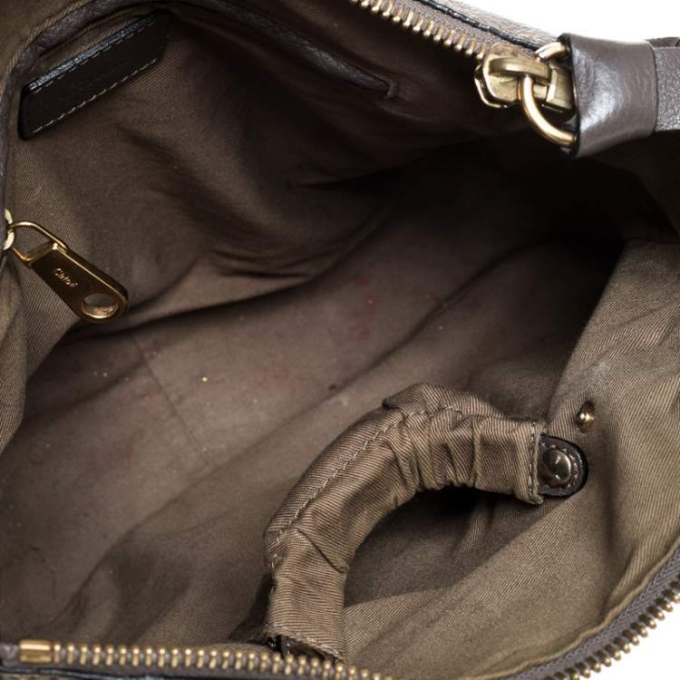 Pre Owned Chloe Dark Brown Leather Medium Marcie Shoulder Bag