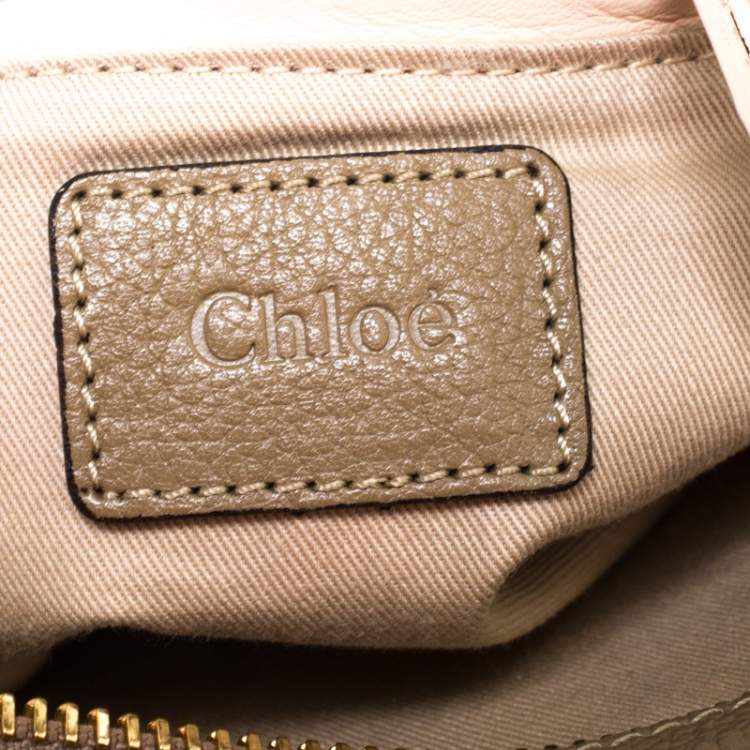 Pre Owned Chloe Beige Leather Small Paraty Shoulder Bag