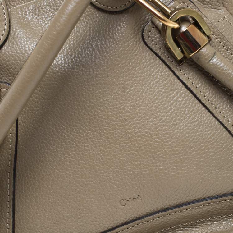 Pre Owned Chloe Beige Leather Small Paraty Shoulder Bag