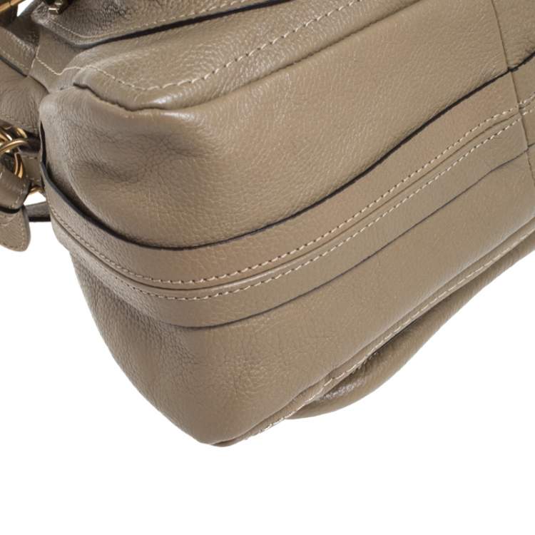 Pre Owned Chloe Beige Leather Small Paraty Shoulder Bag