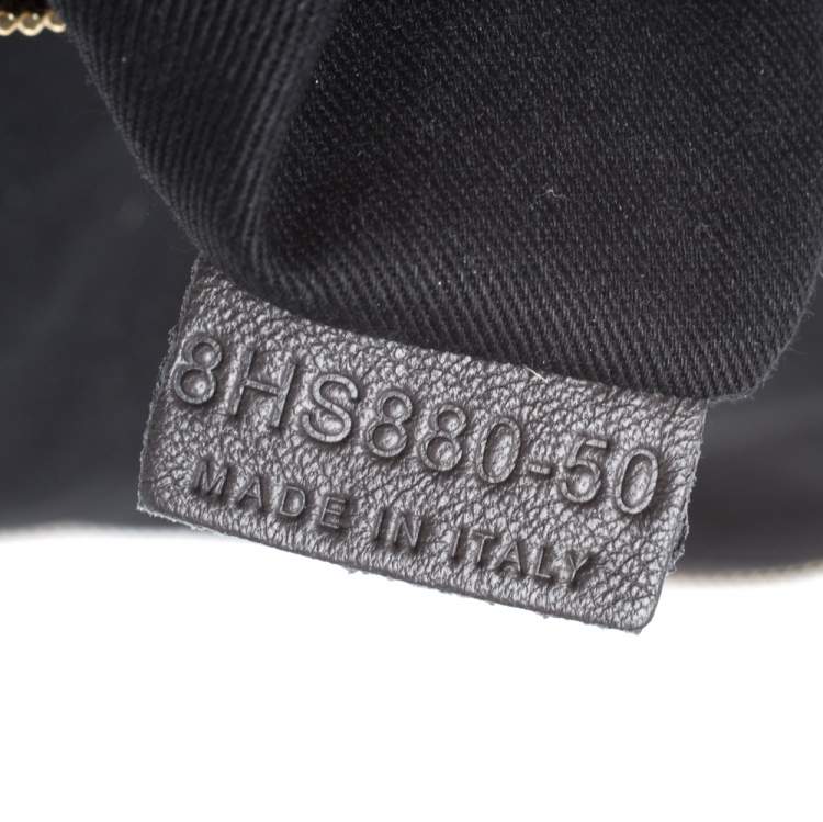 Pre Owned Chloe Dark Grey Leather Milton Triple Chain Hobo
