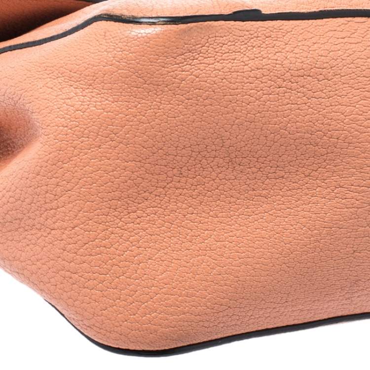 Pre Owned Chloe Orange Leather Medium Elsie Shoulder Bag