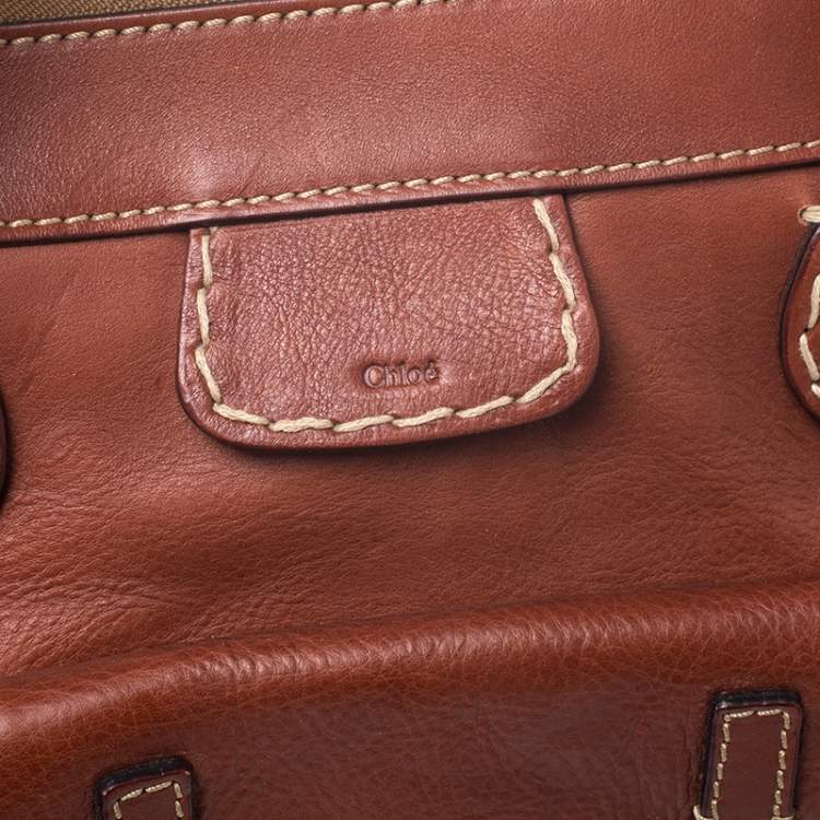 Pre Owned Chloe Brown Leather Edith Bag