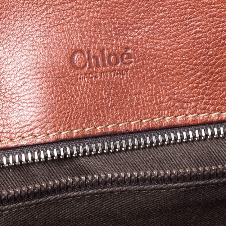 Pre Owned Chloe Brown Leather Edith Bag
