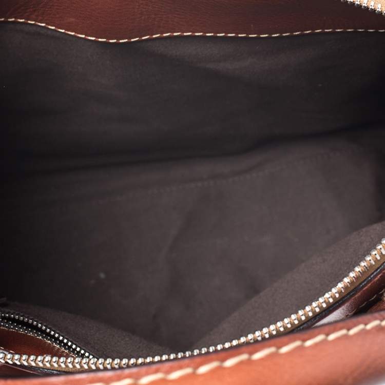 Pre Owned Chloe Brown Leather Edith Bag