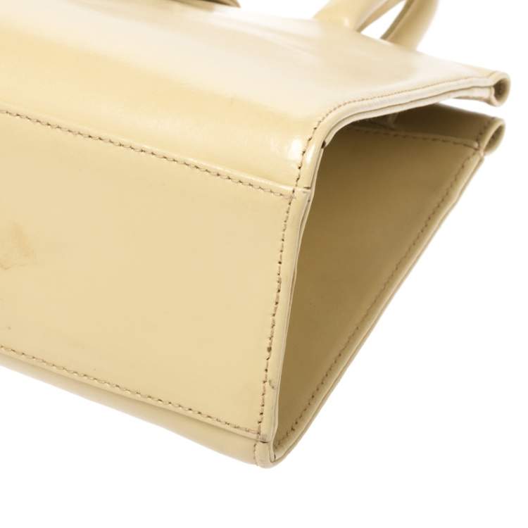 Pre Owned Chloe Yellow Leather Double Handle Satchel