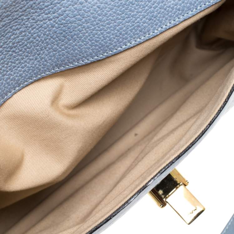 مملوكة مسبقًا Chloe Sky Blue Leather Medium Sally Shoulder Bag