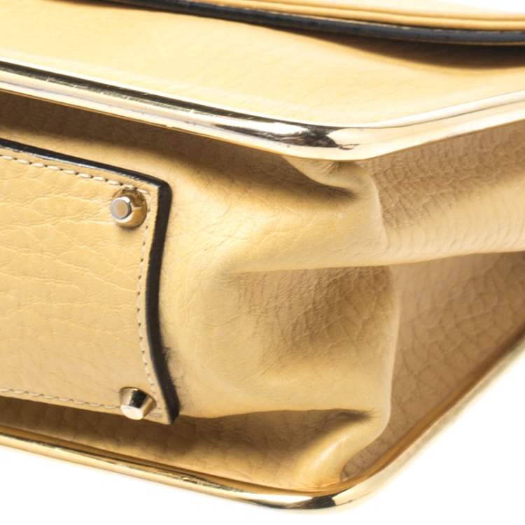 Pre Owned Chloe Yellow Leather Medium Sally Shoulder Bag