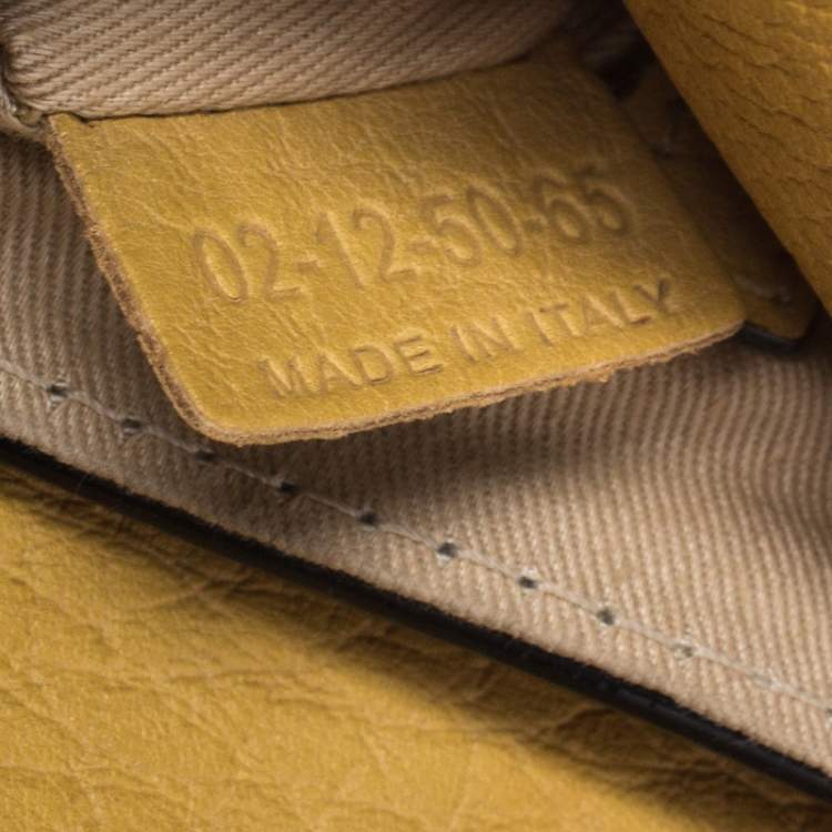 Pre Owned Chloe Yellow Leather Medium Sally Shoulder Bag