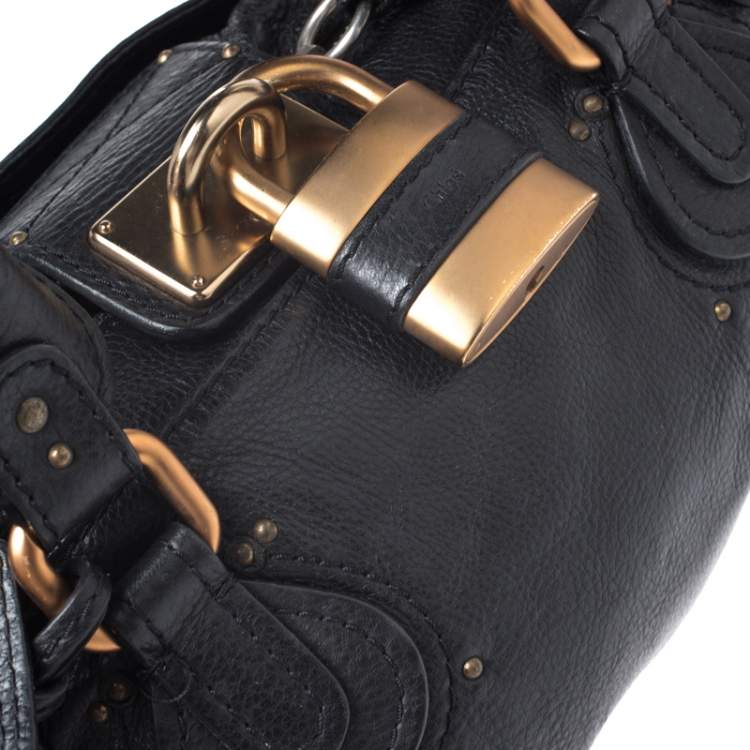Pre Owned Chloe Black Leather Paddington Satchel