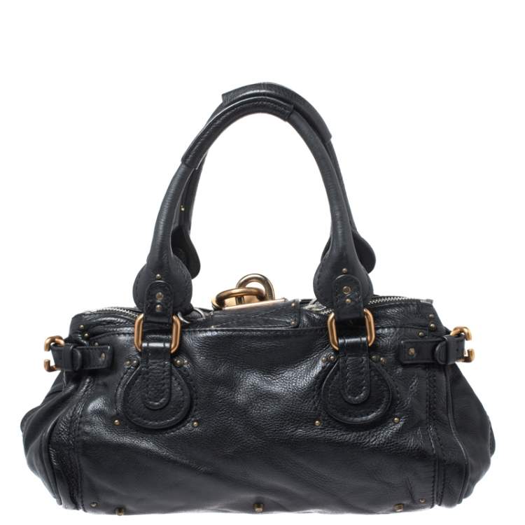 Pre Owned Chloe Black Leather Paddington Satchel