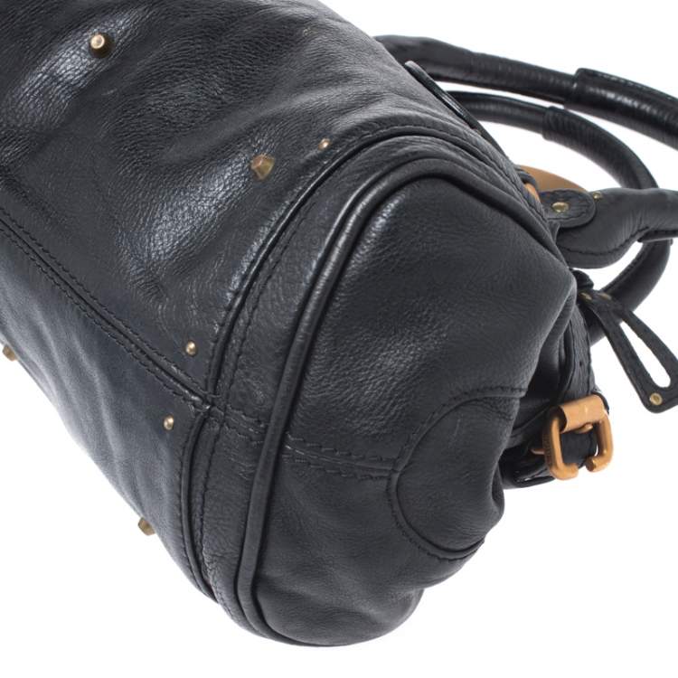 Pre Owned Chloe Black Leather Paddington Satchel