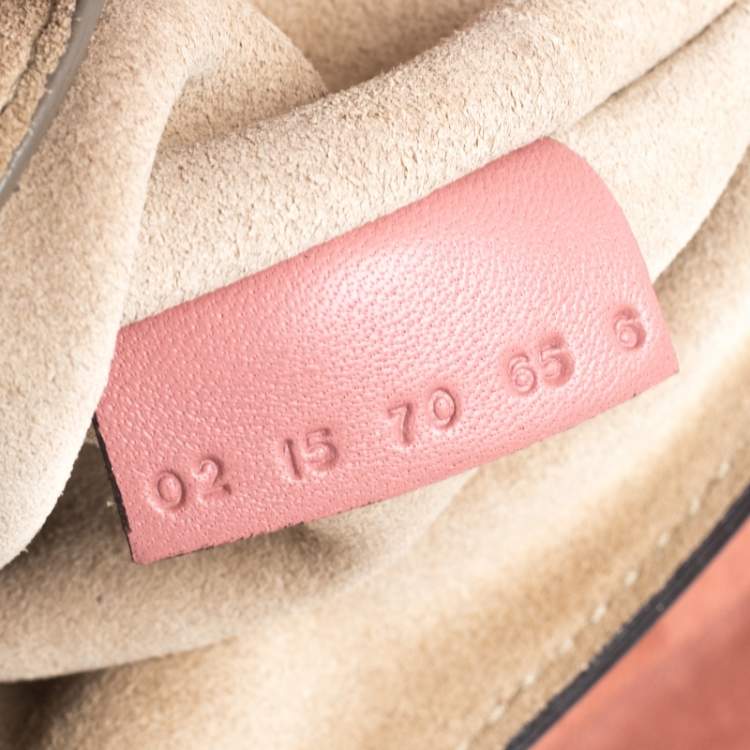 Pre Owned Chloe Pink Suede And Leather Drew Crossbody Bag