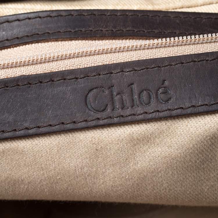 مملوكة مسبقًا Chloe Dark Brown Leather Crescent Hobo