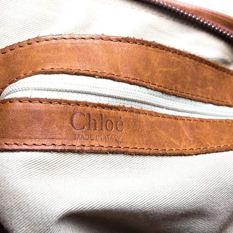 Pre Owned Chloe Dark Brown Python Silverado Satchel
