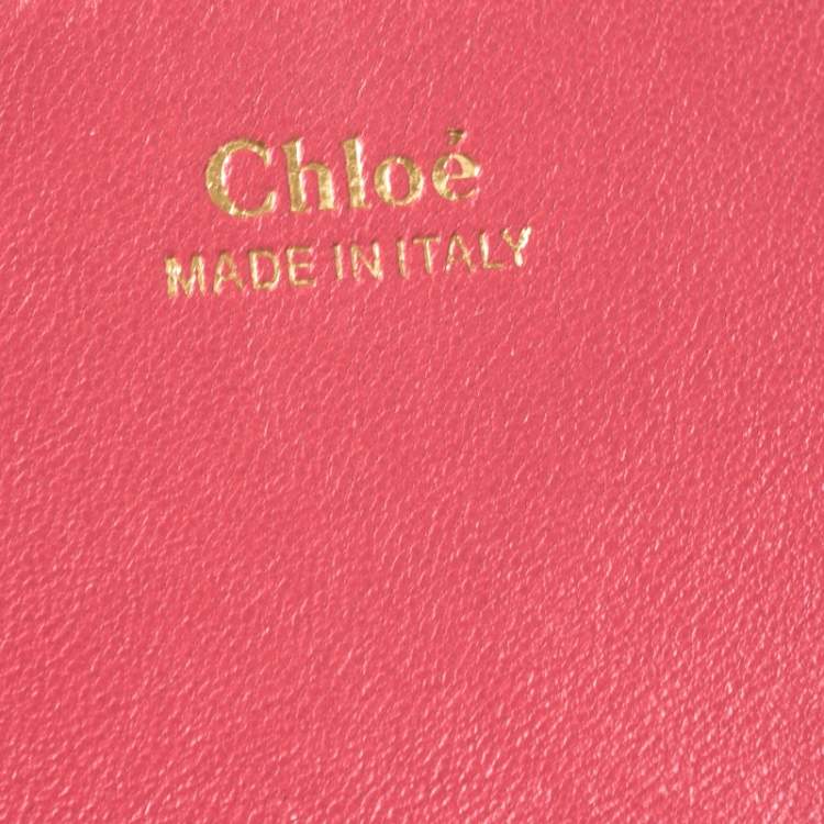 Pre Owned Chloe Amaranth Red/Grey Leather Medium Drew Shoulder Bag